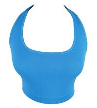 Dámsky modrý rebrovaný crop top Primark