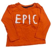 Oranžové tričko s nápisom Early Days