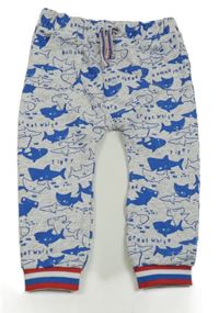 Svetlosivé tepláky so žralokmi TU