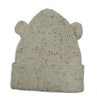 Bielo-béžová melírovaná čapica s uškami George