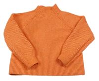 Oranžový melírovaný sveter so stojačikom H&M