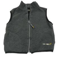 Sivá pletená podšitá prepínaci vesta