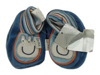 Nové - modé sametové capáčky s opicí 