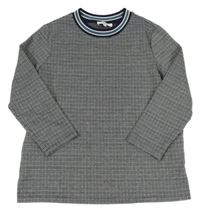 Bielo-čierno-modrá ľahká mikina