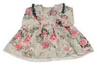 Béžové kvetinové šaty Shein