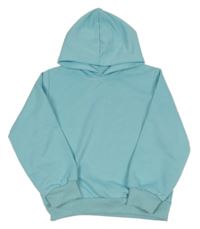 Svetlomodrá mikina s nápismi a kapucňou Shein