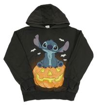 Tmavošedá mikina s Lilo&Stitch a kapucí 