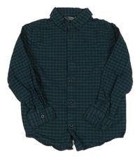 Zeleno-tmavomodrá kostkovaná košile Primark