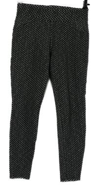 Dámske čierno-sivé vzorované capri tregíny Papaya