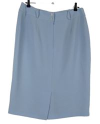 Dámska svetlomodrá púzdrová sukňa s rozparkem Roman