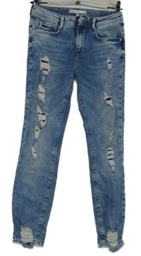 Dámske modré rifle s vyšúchaním Zara vel. 32