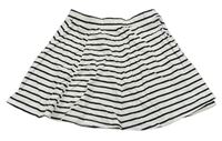 Bielo-čierna pruhovaná bavlnená sukňa H&M