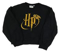 Čierna crop mikina s potiskem - Harry Potter