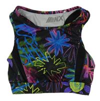 Čierno-farebný športový crop top Next