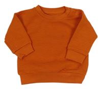 Oranžová rebrovaná mikina Primark