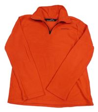 Červená fleecová funkčná mikina