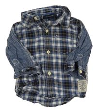 Tmavomodro-biela kosktovaná košeľa zn. Tommy Hilfiger