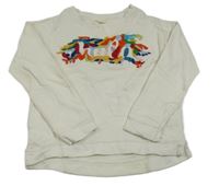 Smotanová mikina s výšivkou Zara