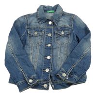 Modrá rifľová bunda Benetton