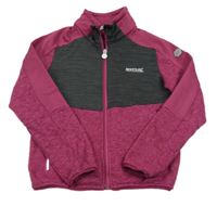 Fuchsivovo-tmavošedá propínací thermo mikina Regatta