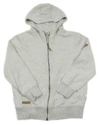 Svetlosivá melírovaná mikina s kapucňou Yigga