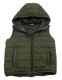 Khaki prešívaná šušťáková zateplená funkčná vesta s kapucňou Peter Storm