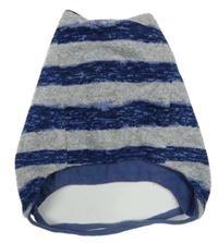 Sivo-tmavomodrá pruhovaná čapica