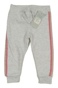 Nové - Šedé melírované tepláky s proužky Primark