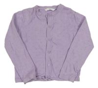 Lila prepínaci sveter s dírkovaným vzorom M&S