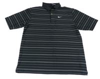 Černo-bílé pruhované polo tričko Nike