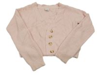 Svetloružový chlpatý prepínaci crop sveter Page one young