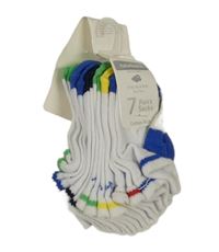 Nové - 7x bílo-barevné ponožky Primark