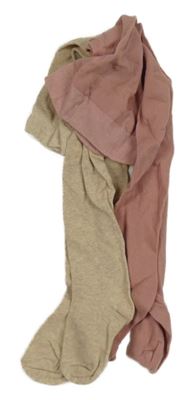 2x punčocháče - starorůžové + béžové melírované Ergee