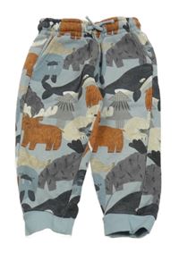 Svetlomodré tepláky so zvířaty Nutmeg