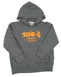 Tmavosivá mikina s číslom a kapucňou