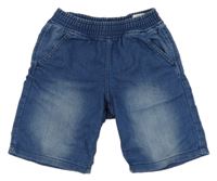 Modré PULL ON teplákové riflové kraťasy H&M