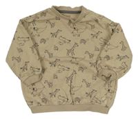 Béžová mikina so zvieratkami Nutmeg