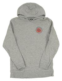 Sivá melírovaná mikina s nápisom a kapucňou George