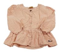 Svetloružová menšestrová peplum tunika Manor