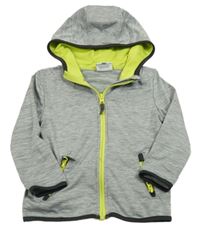 Sivá melírovaná prepínaci športová mikina s kapucňou Topolino