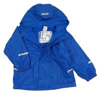 Zafírová nepromokavá zateplená bunda s vesmírom a kapucňou Pocopiano