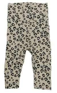 Béžovo-čierne vzorované legíny H&M