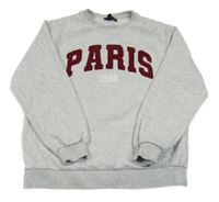 Šedá melírovaná mikina s nápisem New Look