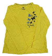 Žlté tričko s motýly Lupilu