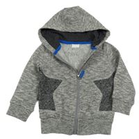 Sivá melírovaná prepínaci mikina s kapucňou F&F