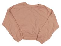 Svetloružová crop mikina Next