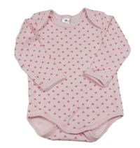 Svetloružové body so srdiečkami Topolino