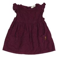 Fialové menšestrové šaty s bodkami Topolino