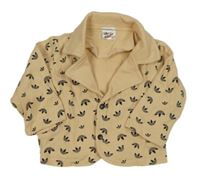 Béžový teplákový kabátek s logy Adidas