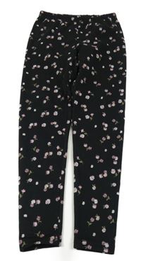 Čierne legíny s kvietkami Y.F.K.